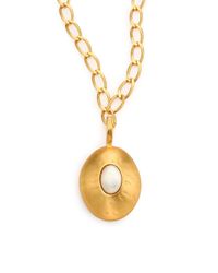 Stephanie Kantis | Metallic Pebble Pendant | Lyst