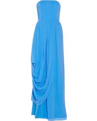 alice and olivia blue gown