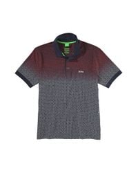 BOSS Green Blue Regular Fit Polo Shirt "Paddy 5" In Cotton for men