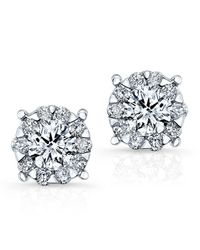 Anne Sisteron - 18kt White Gold Diamond Stud Earrings - Lyst
