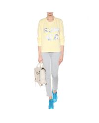 Closed Yellow Embroidered Cotton Sweatshirt