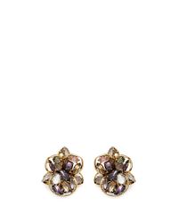 Erickson Beamon | Multicolor 'sound Garden' Oversize Crystal Flower Earrings | Lyst