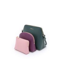 Furla Green Boheme Cross Body Bag - Petrolio/aubergine/rose
