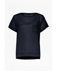 French Connection | Blue Polly Plains Pocket T-shirt | Lyst