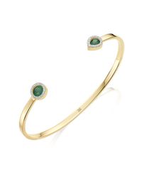 Monica Vinader | Green Naida Thin Cuff | Lyst