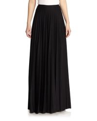 Theory Miklo Pleated Maxi Skirt in Black - Lyst