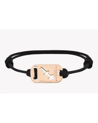 Tateossian - Zodiac 18k Yellow Gold Sagittarius Black Waxed Cord Bracelet for Men - Lyst