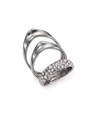 Alexis Bittar | Metallic Miss Havisham Liquid Crystal Triple-band Ring/gunmetal-tone | Lyst