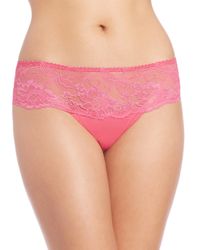Aubade | Pink Les Belles Garconnes Lace Tanga | Lyst