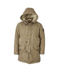 Stone Island Green Long Parka for men