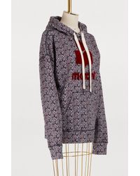 Étoile Isabel Marant Red Mansel Printed Logo Graphic Hoodie Sweatshirt