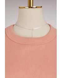 Acne Pink Cotton Fairview Face Sweater
