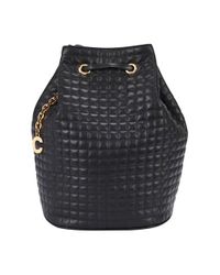 Céline Black Small Backpack C Charm In Quilted Calfskin