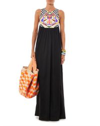 Mara Hoffman Cosmic Fountain Embroidered Maxi Dress in Black | Lyst