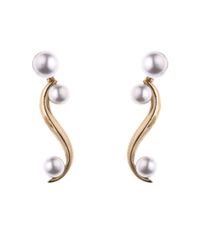 Oscar de la Renta | Metallic Light Gold Octopus Pearl Earrings | Lyst