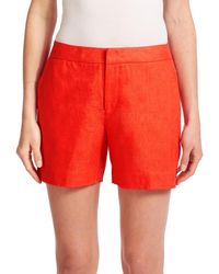Joie | Red Catia Linen Shorts | Lyst
