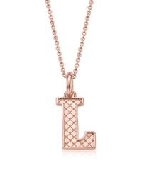 Monica Vinader | Metallic Alphabet Pendant L | Lyst