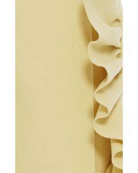 Marni Yellow Ruffle Cropped Trouser