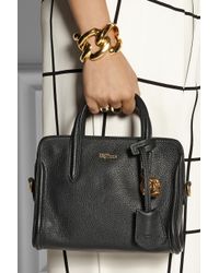Alexander McQueen Padlock Mini Textured-Leather Shoulder Bag in ...