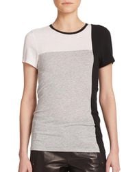 Vince | Black Colorblock Tee | Lyst