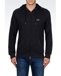 Armani Jeans | Black Hoodie for Men | Lyst