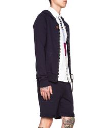 Band Of Outsiders Men S Giant Zip Cotton Hoodie In Navy Blue Lyst Band Of Outsiders Men S Giant Zip Cotton Hoodie In Navy Blue Lyst