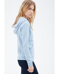 french terry zip up moletom com capuz forever 21