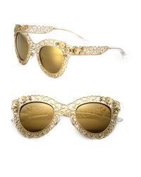 Dolce & Gabbana Sunglasses in Gold (Metallic) | Lyst