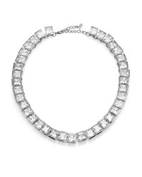 ABS By Allen Schwartz | Metallic Smoke And Mirrors Tennis Necklace | Lyst
