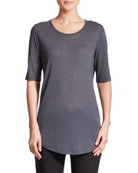 Vince | Black Shirttail Tee | Lyst