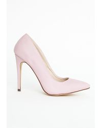 baby pink court shoes