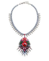 DANNIJO | Multicolor Valeria Crystal Statement Pendant Necklace | Lyst
