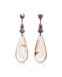 Bochic | Multicolor Agate And Diamond Drop Earrings | Lyst