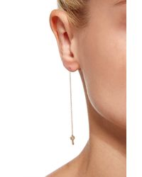 Lauren Klassen | Metallic Tiny Key Chain Earring With Diamond | Lyst