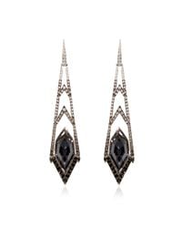 Stephen Webster | Black White Gold Earrings in Hematite Quartz | Lyst