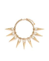 Ela Stone | Metallic Carla Pearl Cone Chain Necklace | Lyst
