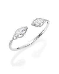 Adriana Orsini | Metallic Embraced Open Bangle Bracelet | Lyst