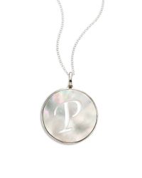 Ippolita | Metallic Mother-of-pearl & Sterling Silver Large Initial Charm | Lyst