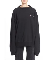 Vetements Reversible Double Crewneck Sweatshirt in Black - Lyst
