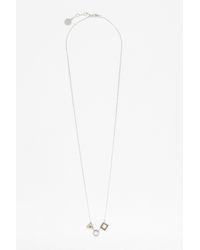 French Connection | Metallic Square Circle Triangle Pendant | Lyst