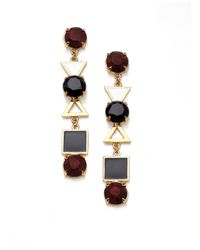 kate spade new york | Black Ipanema Tile Geometric Linear Earrings | Lyst