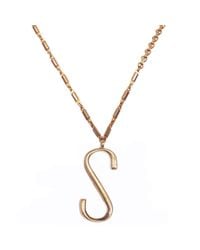 Lulu Frost - Metallic Plaza Letter S Necklace - Lyst