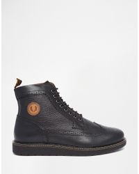 fred perry brogue boots