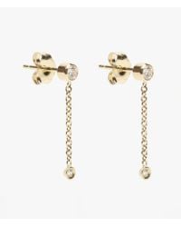 Ariel Gordon | Metallic Diamond Chain Drop Earrings | Lyst