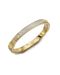 Michael Kors | Metallic Brilliance Astor Pavé Studded Bangle Bracelet/rose Goldtone | Lyst