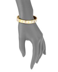kate spade new york | Metallic Ahead Of The Pack Enamel Idiom Bangle Bracelet | Lyst