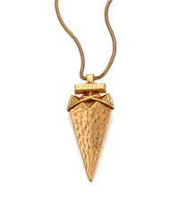 Tory Burch | Metallic Arrowhead Pendant Necklace | Lyst