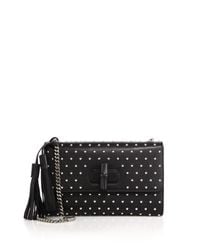 Gucci | Black Miss Bamboo Studded Leather Shoulder Bag | Lyst