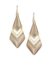Alexis Bittar | Metallic Phoenix Deco Lucite & Crystal Chevron Drop Earrings | Lyst