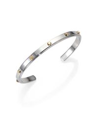 Michael Kors | Metallic Astor Two-Tone Studded Cuff Bracelet/Silvertone | Lyst